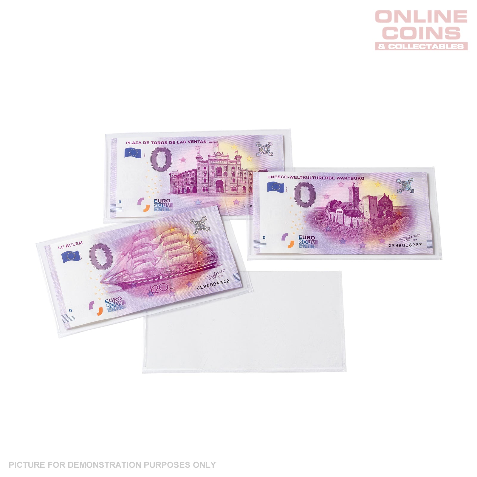 Lighthouse BASIC Banknote Sleeves - 140 x 80mm - ARCHIVAL SAFE - Pack of 50
